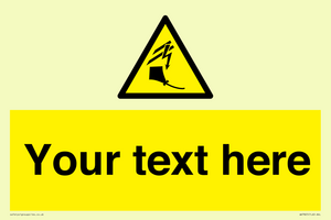 Custom warning kite flying near powerlines